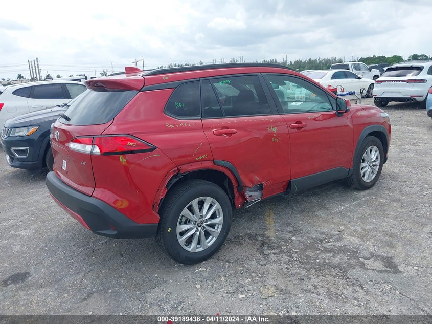 2022 Toyota Corolla Cross Le VIN: 7MUCAAAGXNV012047 Lot: 39189438