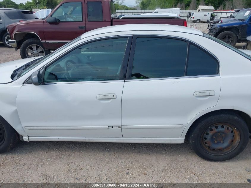 2001 Mitsubishi Galant Es VIN: 4A3AA46G31E215726 Lot: 39189608