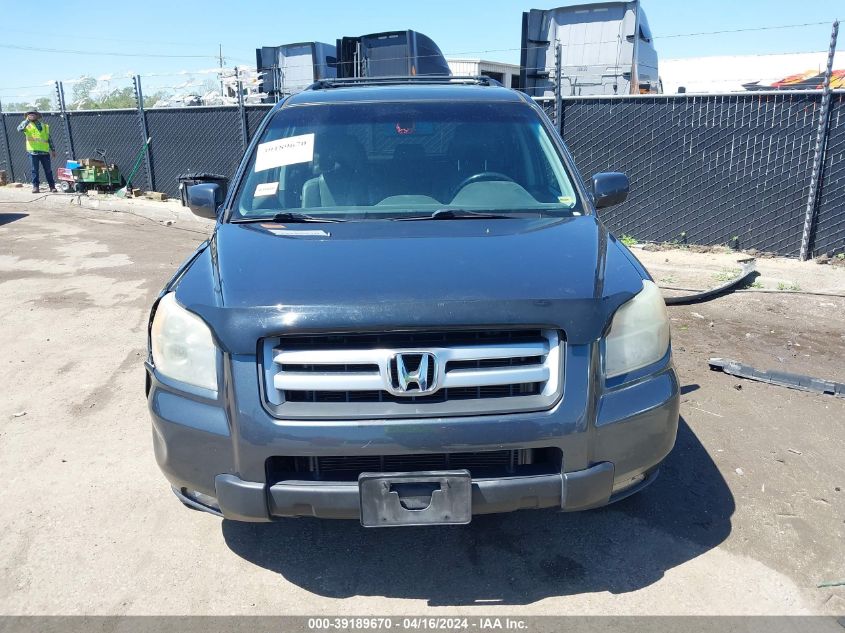 2006 Honda Pilot Ex-L VIN: 5FNYF18566B012882 Lot: 39189670