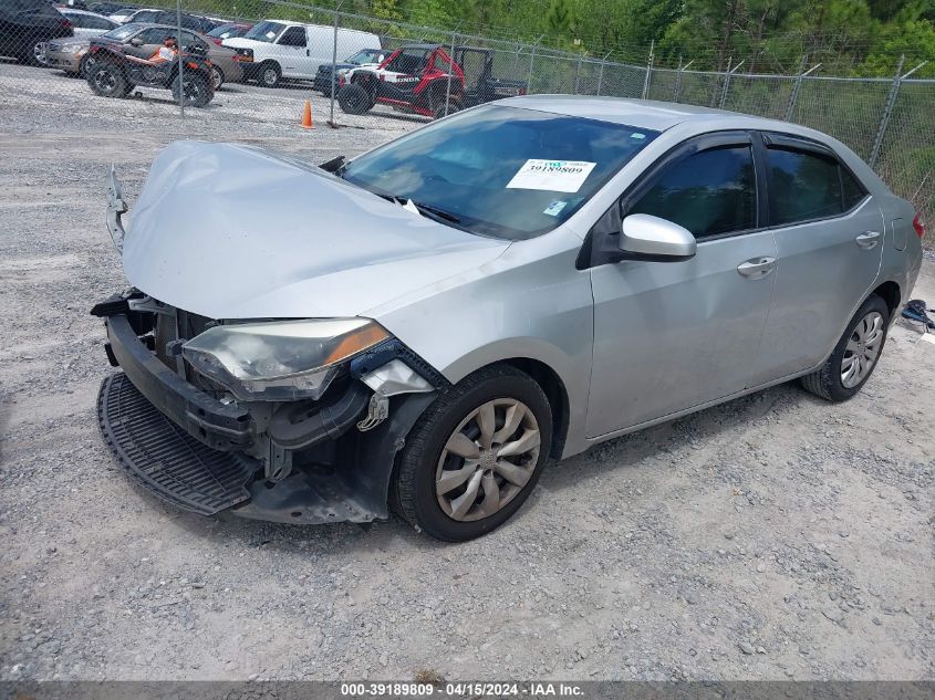 2014 Toyota Corolla Le VIN: 2T1BURHE5EC086890 Lot: 39189809