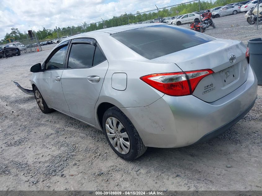 2014 Toyota Corolla Le VIN: 2T1BURHE5EC086890 Lot: 39189809