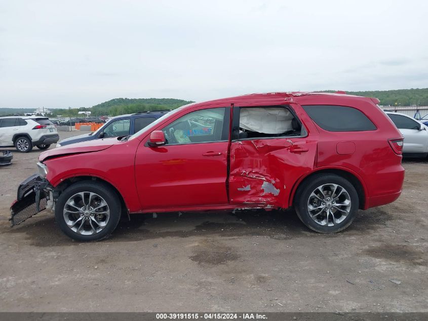 2019 Dodge Durango Gt Plus Rwd VIN: 1C4RDHDG3KC650279 Lot: 39191515