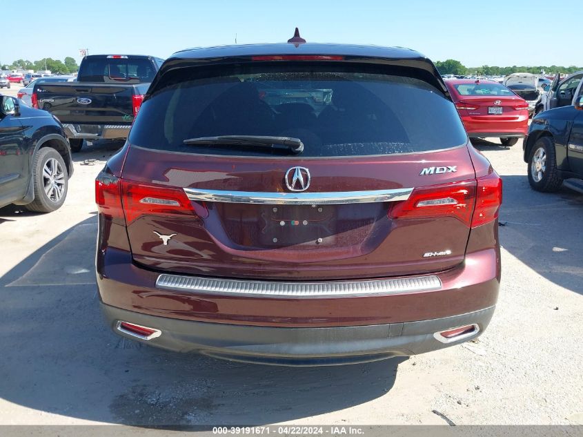 2014 Acura Mdx Technology Pkg W/Entertainment Pkg VIN: 5FRYD4H60EB014771 Lot: 39191671