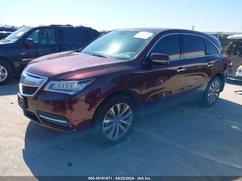 2014 Acura Mdx Technology Pkg W/Entertainment Pkg VIN: 5FRYD4H60EB014771 Lot: 39191671