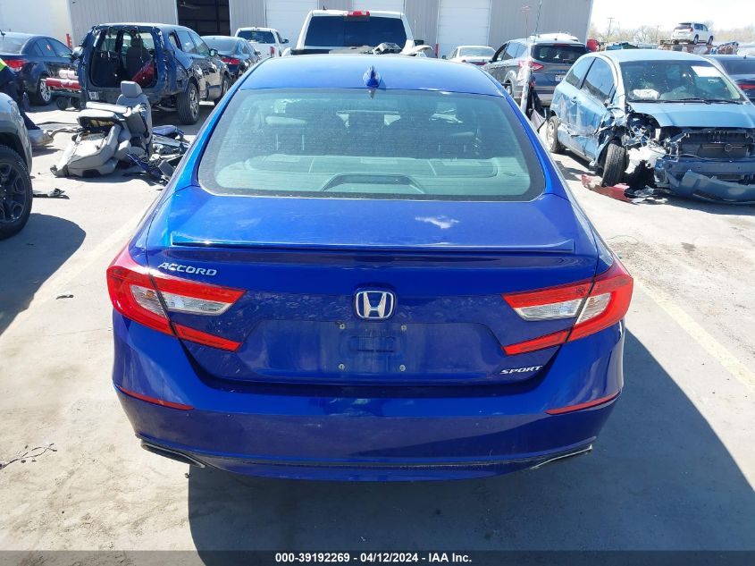 2019 Honda Accord Sport VIN: 1HGCV1F38KA021652 Lot: 39192269