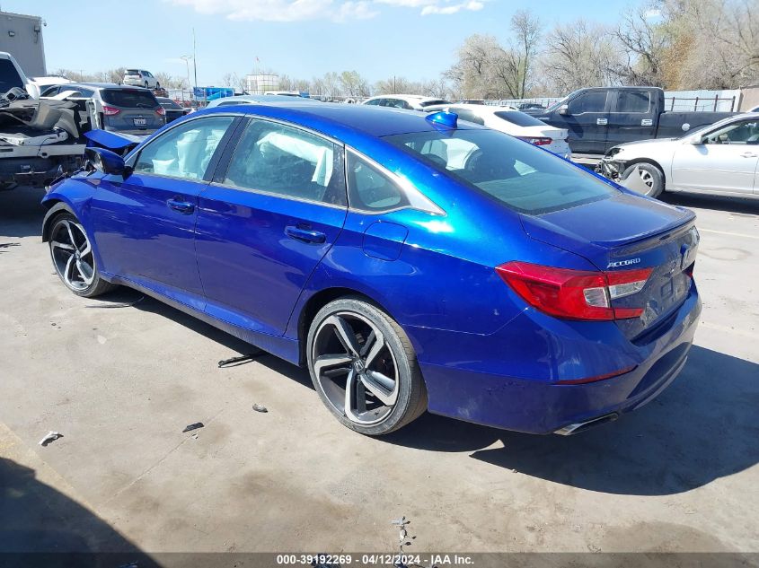 2019 Honda Accord Sport VIN: 1HGCV1F38KA021652 Lot: 39192269