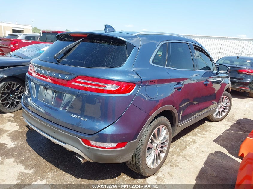 VIN 5LMCJ3D91JUL07040 2018 LINCOLN MKC RESERVE