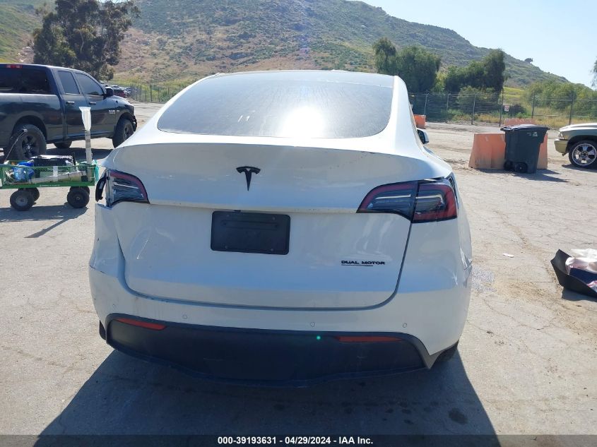 2021 Tesla Model Y Long Range Dual Motor All-Wheel Drive VIN: 5YJYGDEE4MF161677 Lot: 39193631