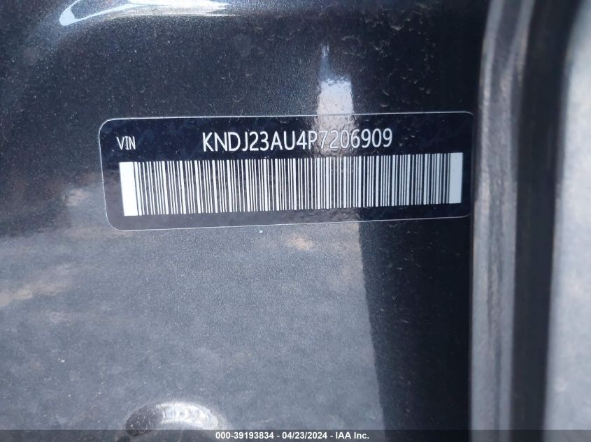 2023 Kia Soul Lx VIN: KNDJ23AU4P7206909 Lot: 39193834