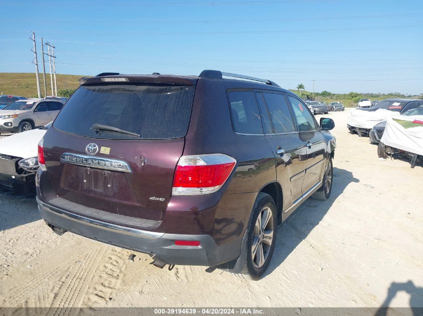2012 Toyota Highlander Limited V6 VIN: 5TDDK3EH2CS164752 Lot: 39194639