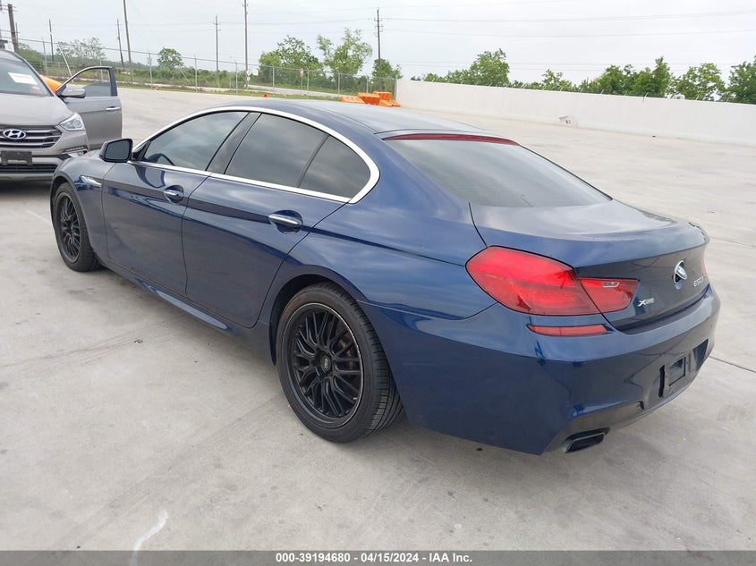 2013 BMW 650I Gran Coupe xDrive VIN: WBA6B4C56DD098787 Lot: 39194680