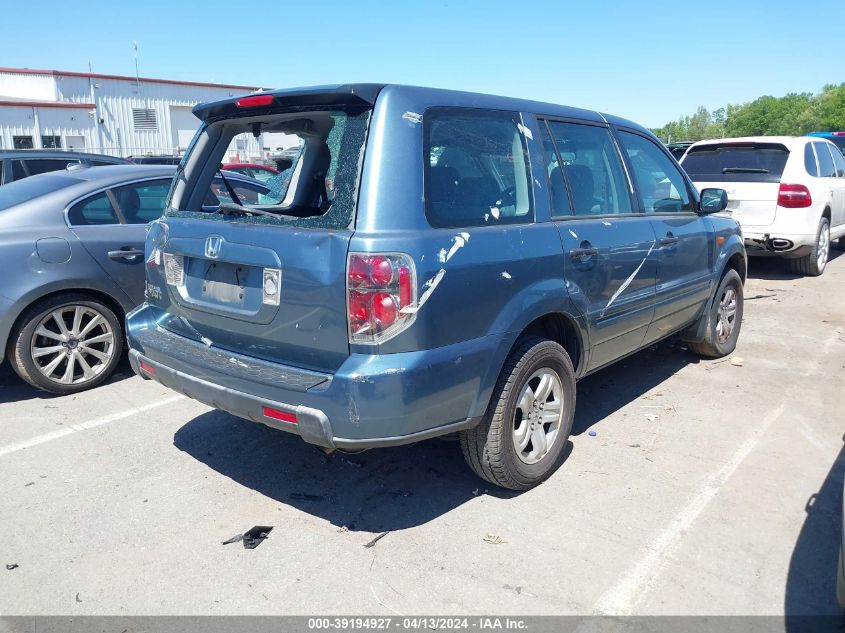 5FNYF28106B052202 2006 Honda Pilot Lx