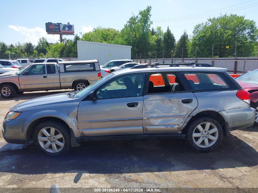 2009 Subaru Outback 2.5I VIN: 4S4BP61C197314823 Lot: 39196249