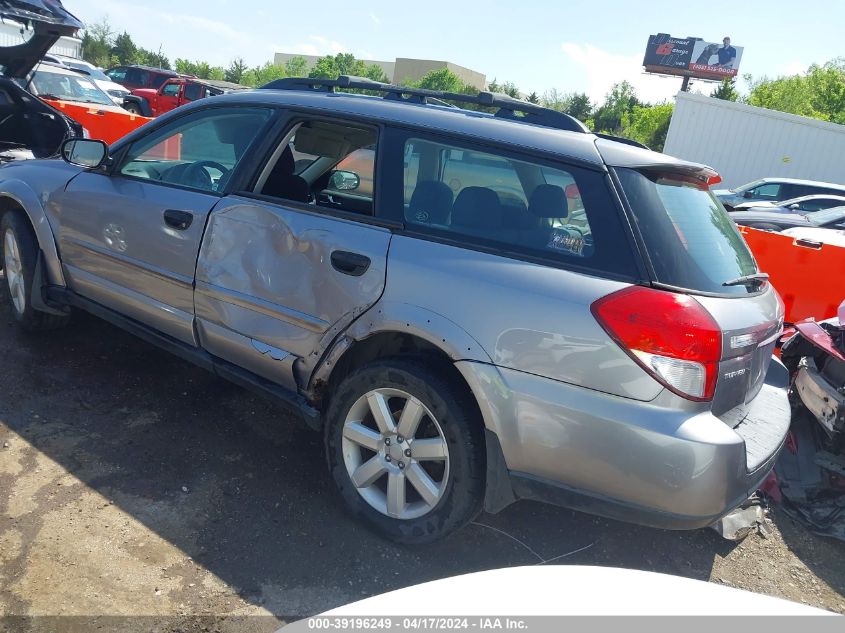 2009 Subaru Outback 2.5I VIN: 4S4BP61C197314823 Lot: 39196249