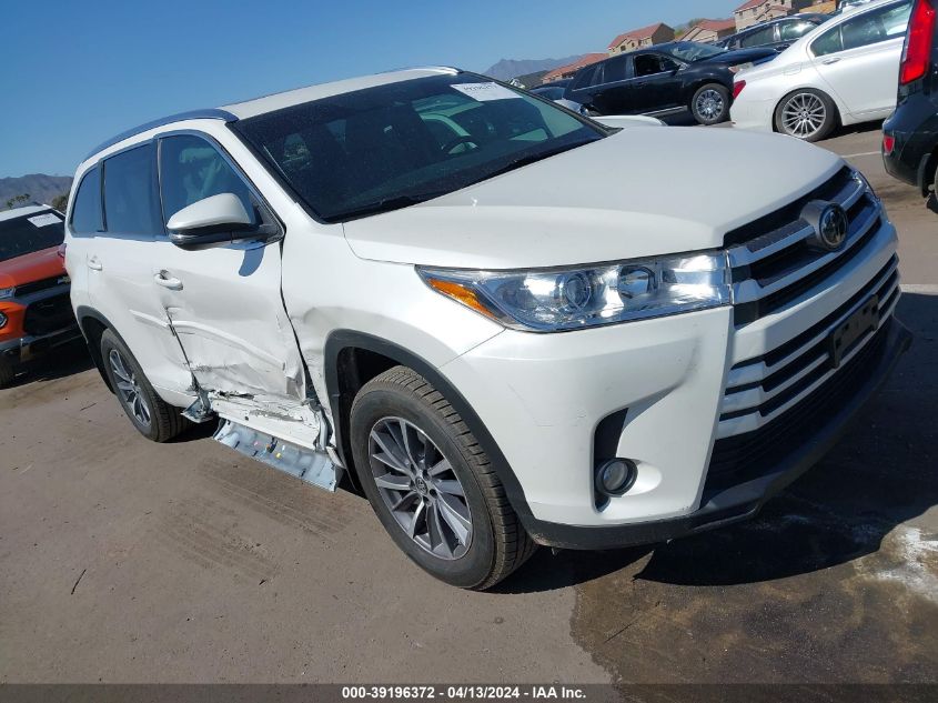 2018 Toyota Highlander Xle VIN: 5TDJZRFHXJS559615 Lot: 39196372