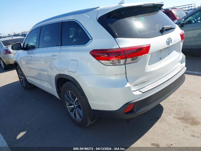 2018 Toyota Highlander Xle VIN: 5TDJZRFHXJS559615 Lot: 39196372