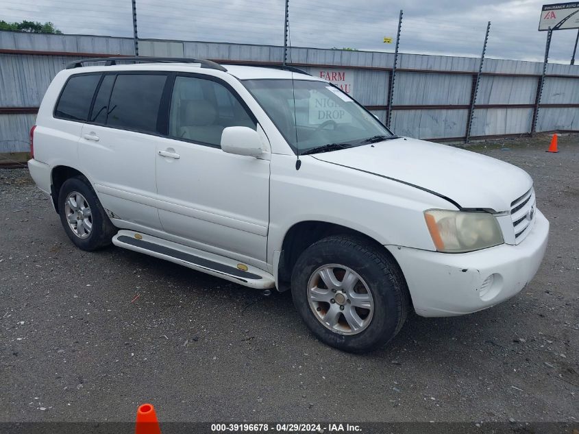 2003 Toyota Highlander V6 (A4) VIN: JTEGF21A430081195 Lot: 39196678