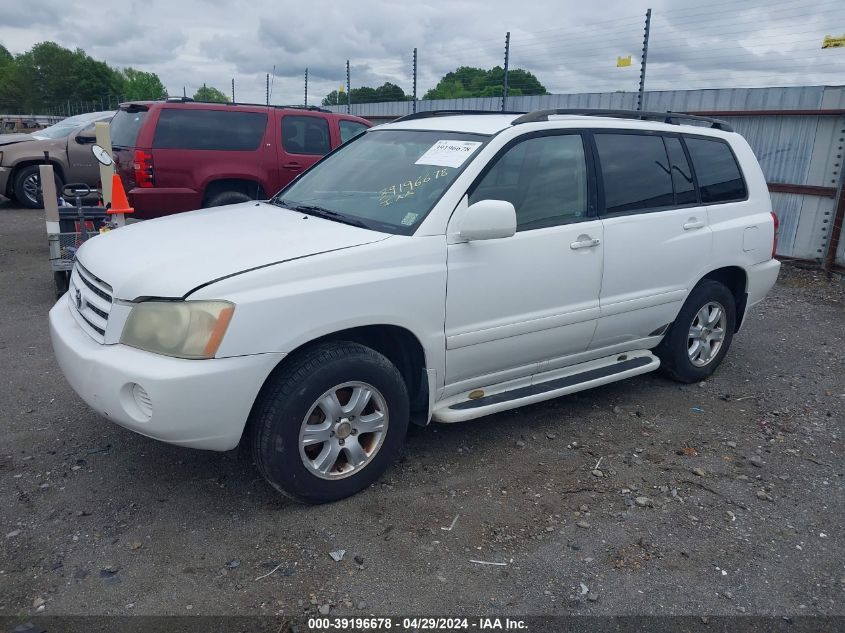 2003 Toyota Highlander V6 (A4) VIN: JTEGF21A430081195 Lot: 39196678