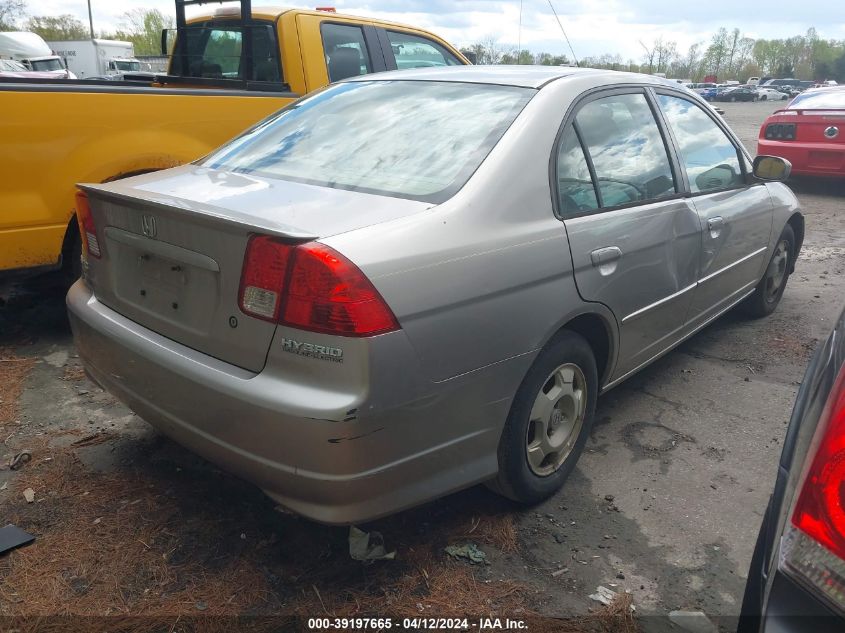 JHMES96625S015402 | 2005 HONDA CIVIC HYBRID