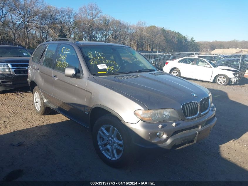 2005 BMW X5 3.0I VIN: 5UXFA13595LY13863 Lot: 39197743