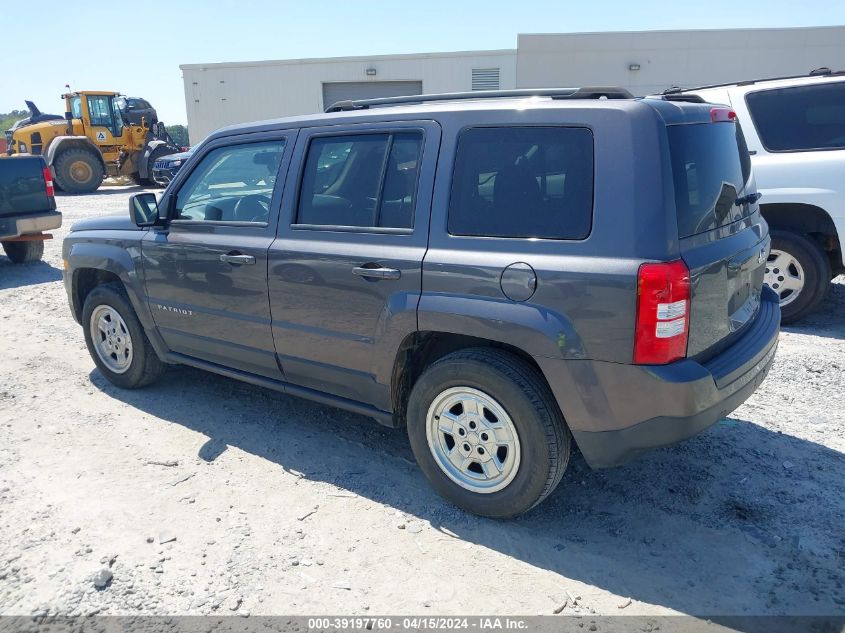 2016 Jeep Patriot Sport VIN: 1C4NJPBA5GD812141 Lot: 39197760