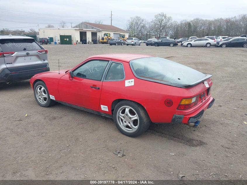 1988 PORSCHE 924 VIN: WP0AA0924JN451958