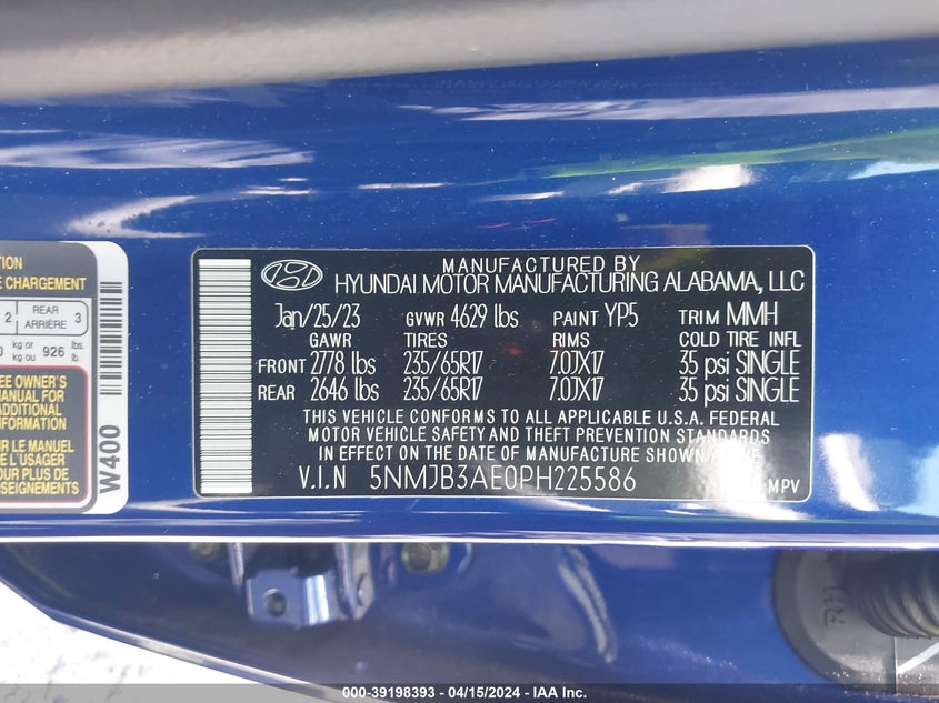 2023 HYUNDAI TUCSON SEL - 5NMJB3AE0PH225586