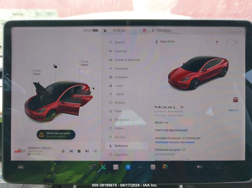 VIN 5YJ3E1EB4JF054497 2018 TESLA MODEL 3 LONG RANGE/PERFORMANCE