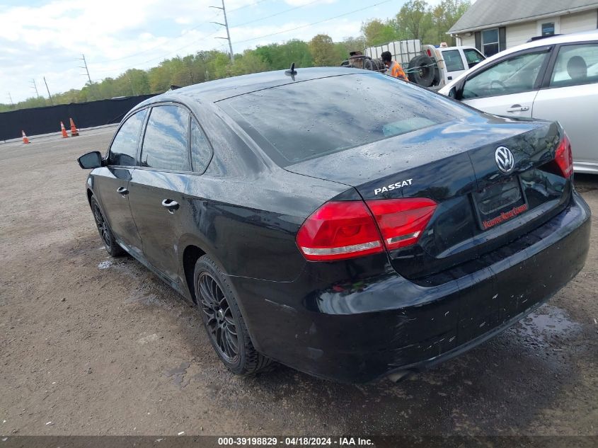 2013 Volkswagen Passat 2.5L S VIN: 1VWAP7A39DC005135 Lot: 39198829