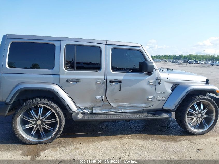 2018 Jeep Wrangler Unlimited Sahara 4X4 VIN: 1C4HJXEG9JW322424 Lot: 39199107