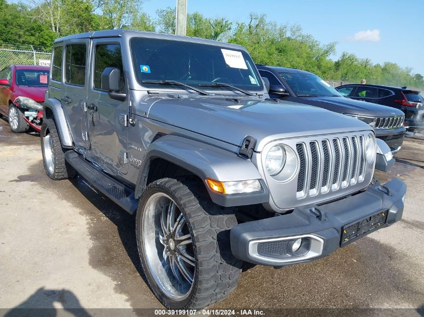 2018 Jeep Wrangler Unlimited Sahara 4X4 VIN: 1C4HJXEG9JW322424 Lot: 39199107