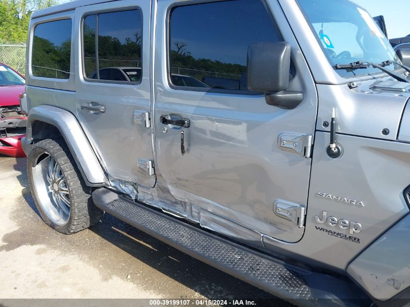 2018 Jeep Wrangler Unlimited Sahara 4X4 VIN: 1C4HJXEG9JW322424 Lot: 39199107