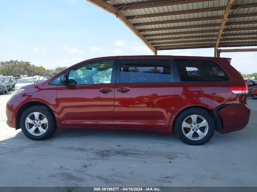 2014 Toyota Sienna L V6 7 Passenger VIN: 5TDZK3DC5ES503745 Lot: 39199277