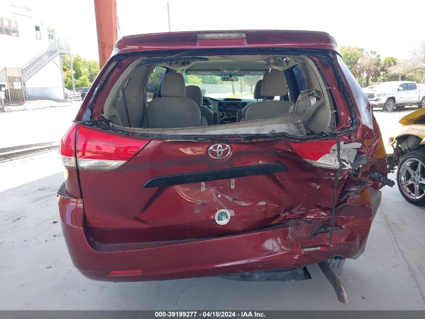 2014 Toyota Sienna L V6 7 Passenger VIN: 5TDZK3DC5ES503745 Lot: 39199277