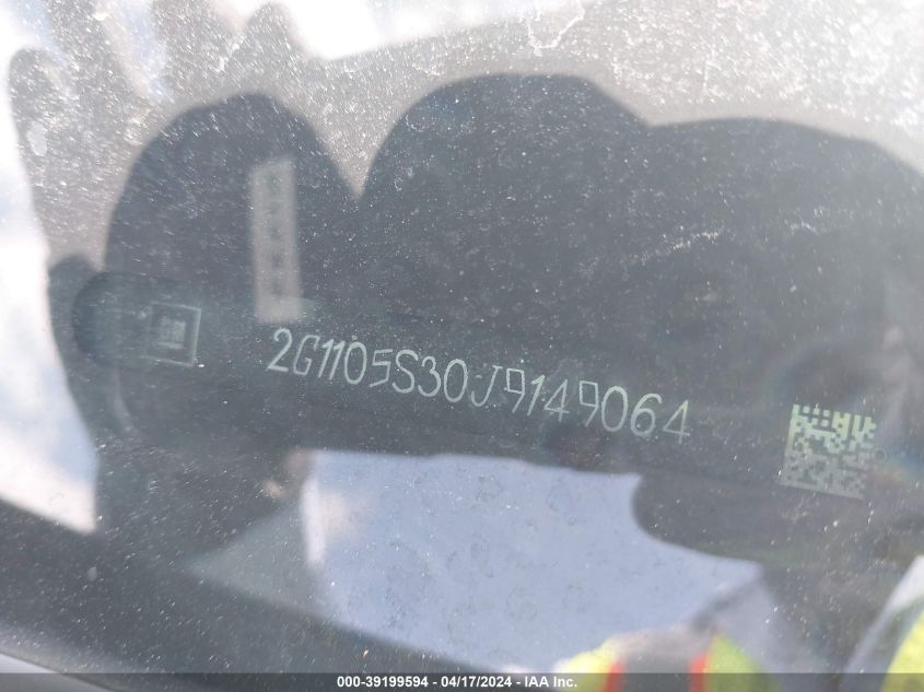 2018 Chevrolet Impala 1Lt VIN: 2G1105S30J9149064 Lot: 48688154