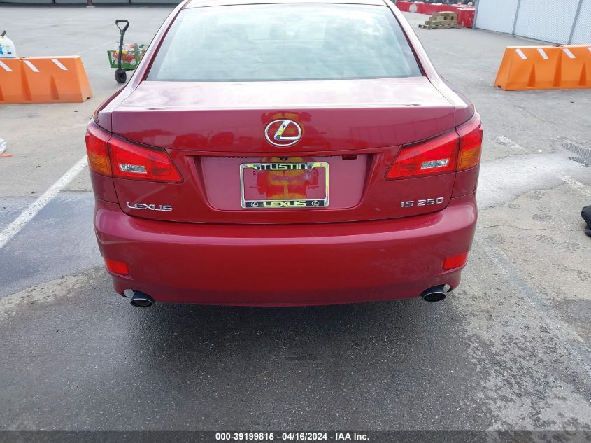 2006 Lexus Is 250 VIN: JTHBK262762008339 Lot: 39199815