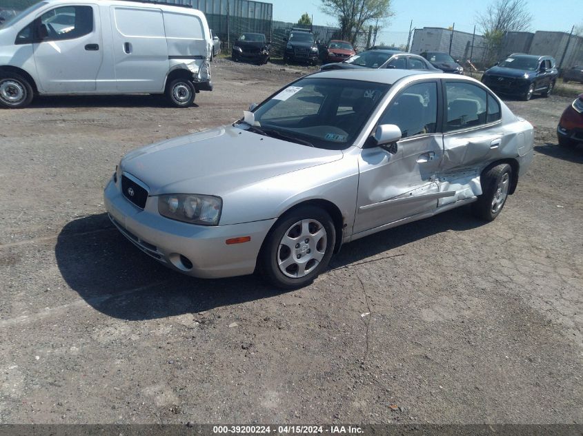 2002 Hyundai Elantra Gls VIN: KMHDN45D42U263685 Lot: 39200224