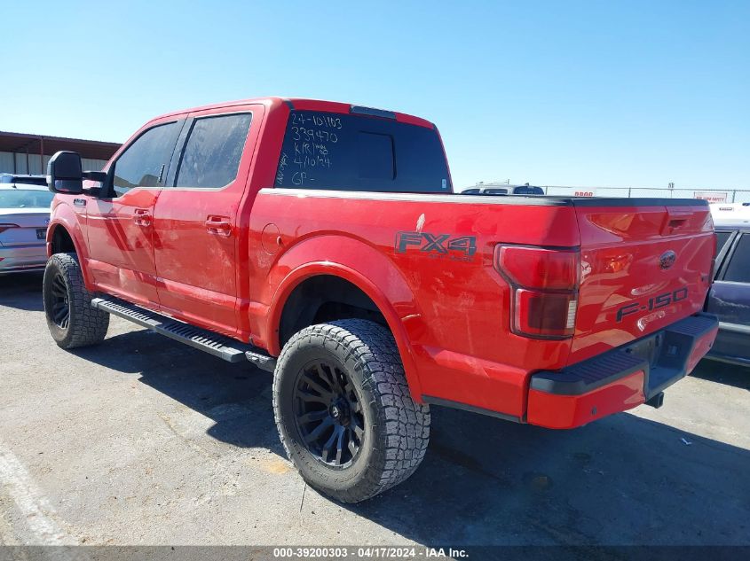 2019 Ford F-150 Lariat VIN: 1FTEW1E42KFB88123 Lot: 44667114