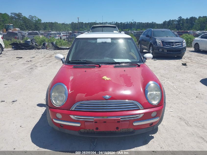 2004 Mini Cooper VIN: WMWRC33424TJ60350 Lot: 39200304