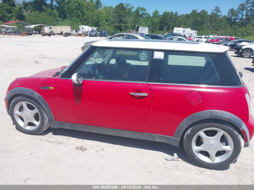 2004 Mini Cooper VIN: WMWRC33424TJ60350 Lot: 39200304