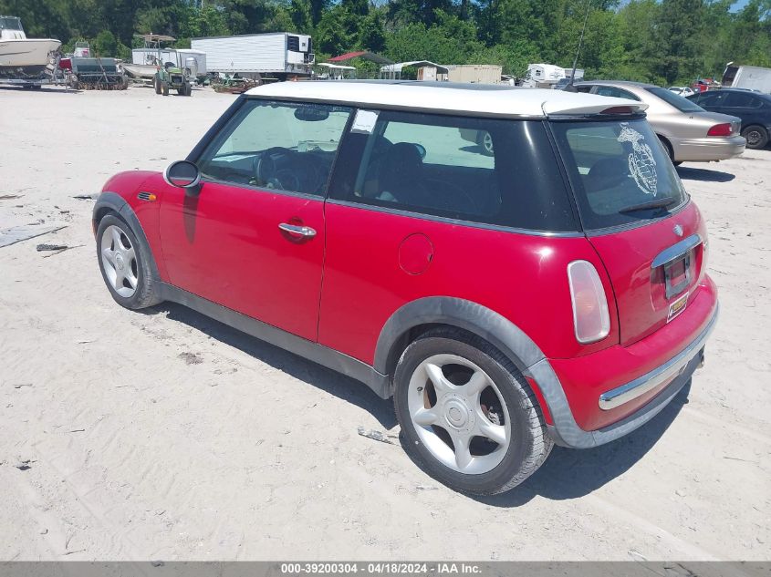 2004 Mini Cooper VIN: WMWRC33424TJ60350 Lot: 39200304