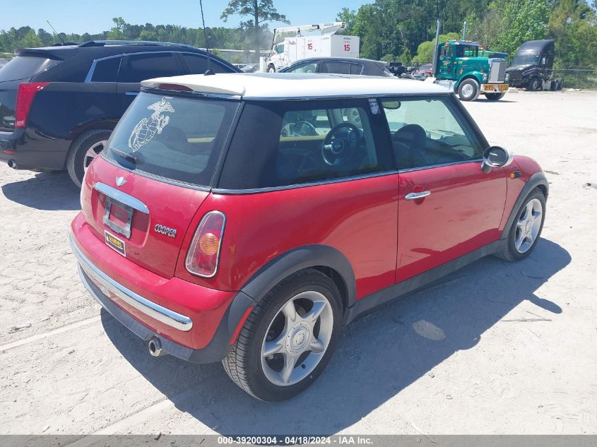 2004 Mini Cooper VIN: WMWRC33424TJ60350 Lot: 39200304