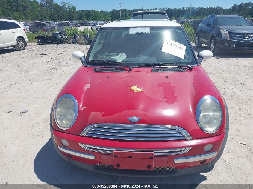 2004 Mini Cooper VIN: WMWRC33424TJ60350 Lot: 39200304