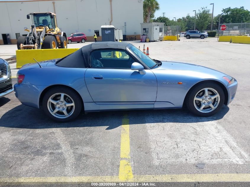 2002 Honda S2000 VIN: JHMAP11432T003935 Lot: 39200989