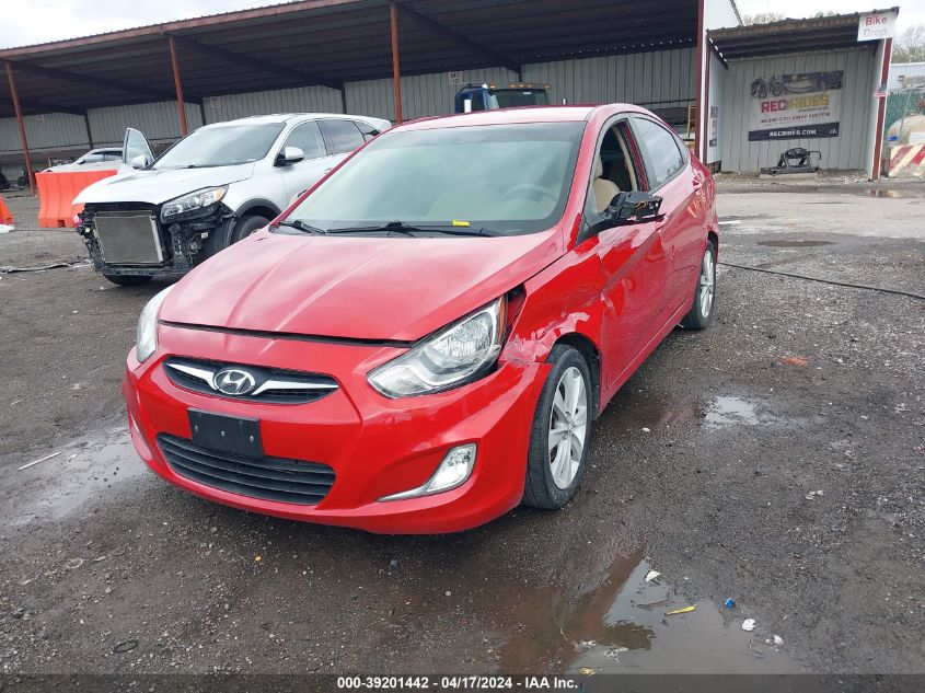 2012 Hyundai Accent Gls VIN: KMHCU4AEXCU147888 Lot: 39201442