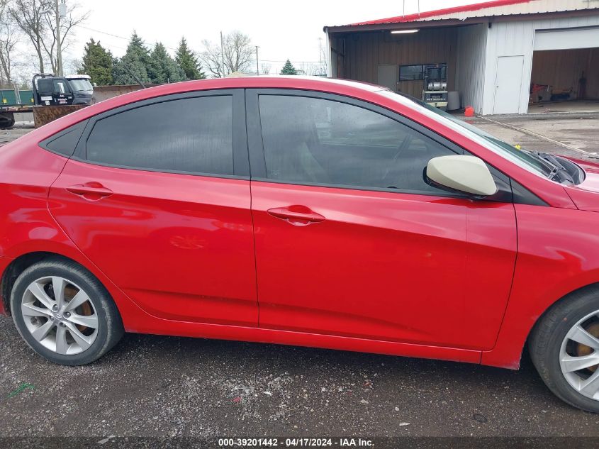 2012 Hyundai Accent Gls VIN: KMHCU4AEXCU147888 Lot: 39201442