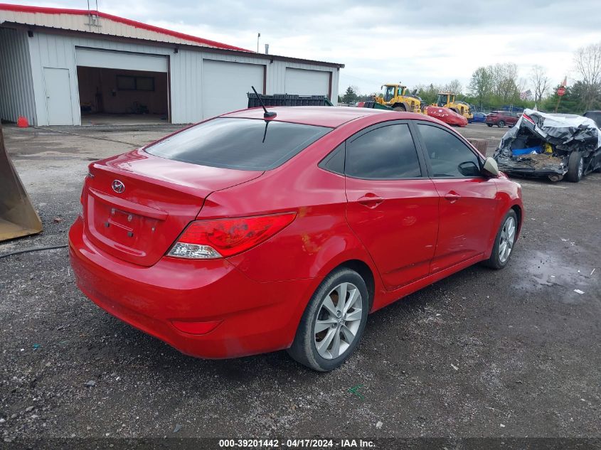 2012 Hyundai Accent Gls VIN: KMHCU4AEXCU147888 Lot: 39201442