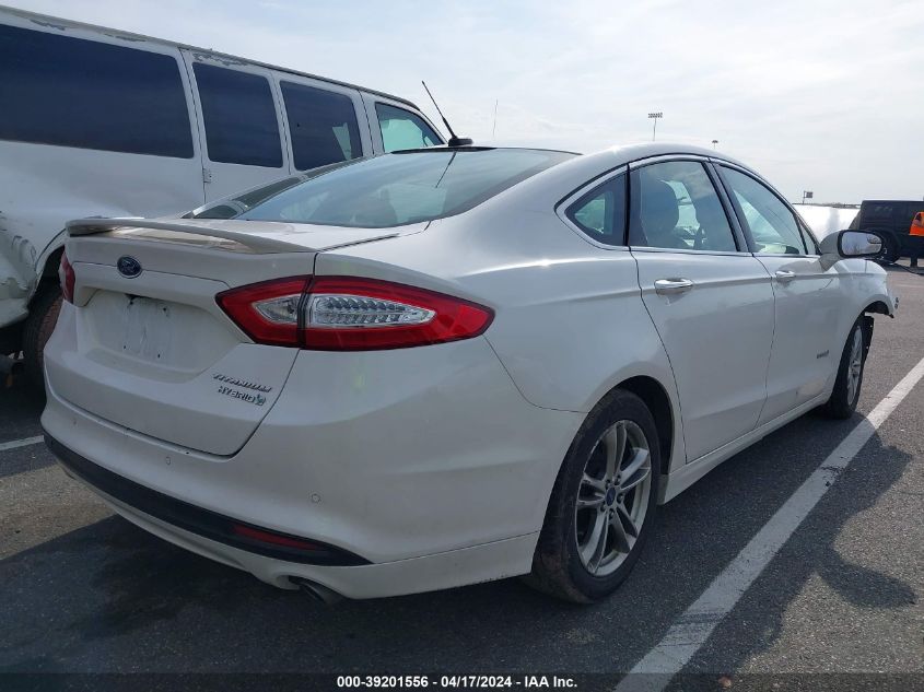 2015 Ford Fusion Hybrid Titanium VIN: 3FA6P0RU3FR159055 Lot: 39201556