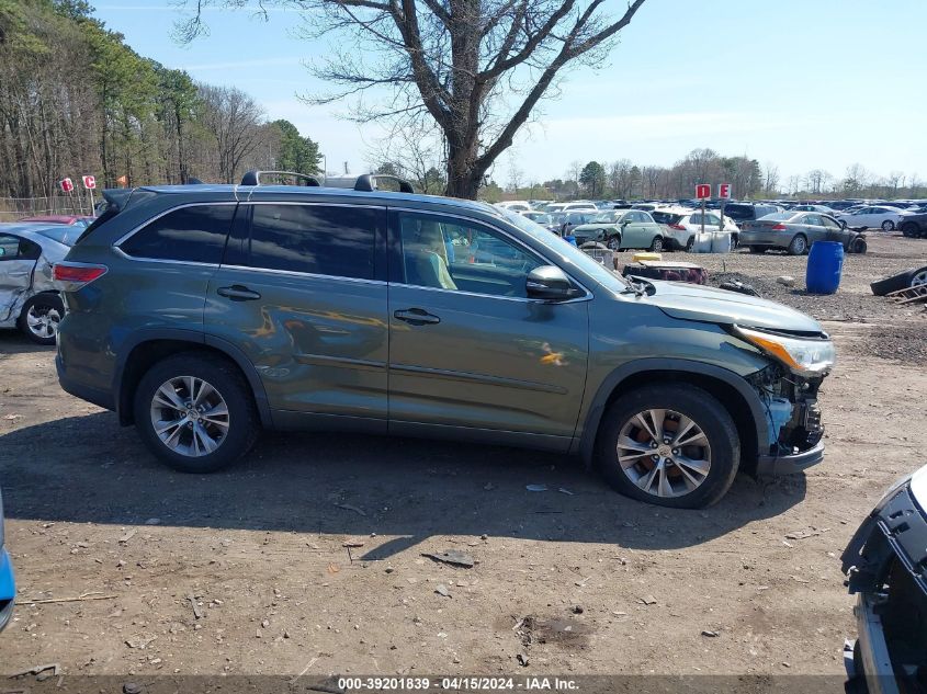 2015 Toyota Highlander Xle V6 VIN: 5TDJKRFH1FS168770 Lot: 39201839