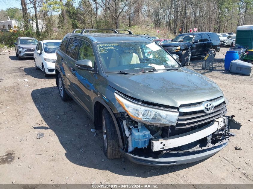 2015 Toyota Highlander Xle V6 VIN: 5TDJKRFH1FS168770 Lot: 39201839